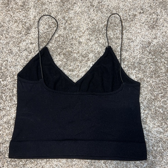 Free People - Ribbed V-Neck Brami in black size m/l - Picture 5 of 6